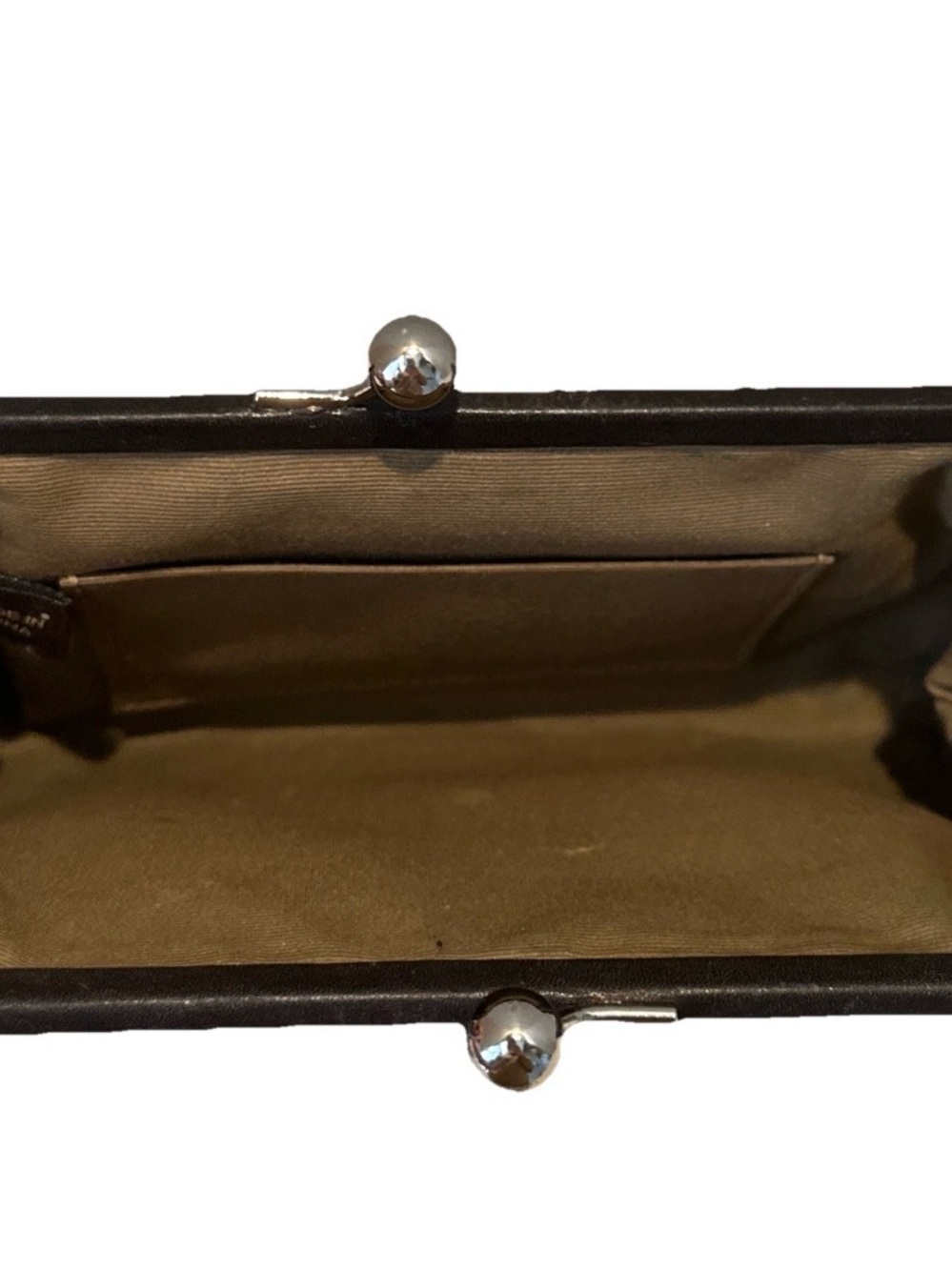 Coach Vintage Dark Brown Leather SoHo Framed Kisslock Wallet Purse Wristlet - Picture 8 of 12